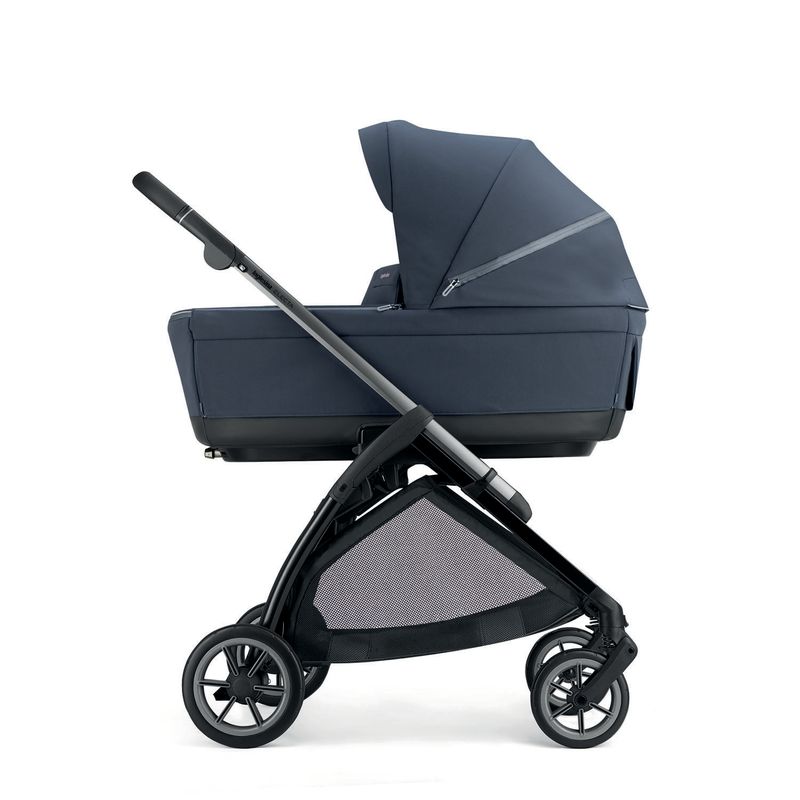 Poussette Système Quattro Electa Darwin Recline Evo Rooftop Blue - Iron Black 2026 Inglesina nacelle sur châssis