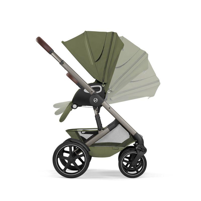 Poussette Talos S Lux 2026 Taupe / Moss Green CYBEX inclinaison face parent