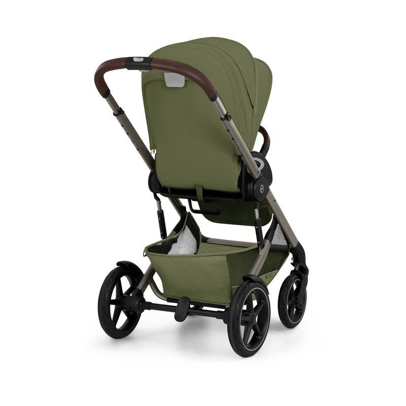 Poussette Talos S Lux 2026 Taupe / Moss Green CYBEX arrière de la poussette