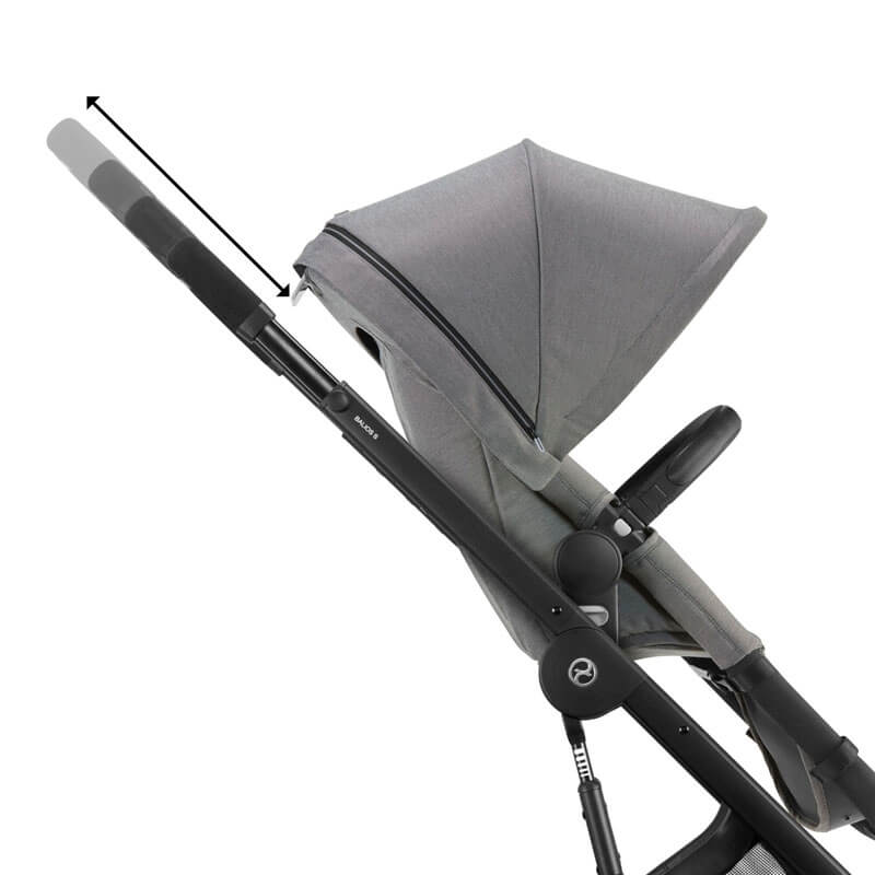Poussette tout-terrain Balios S 2-en-1 BLK Dove Grey Cybex capote