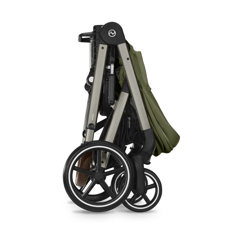 Poussette tout-terrain Balios S Lux 2 2024 TPE / Moss Green Cybex pliée