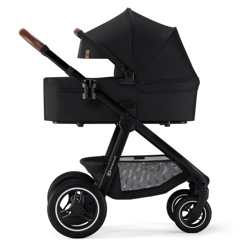 Poussette tout-terrain Everyday Noir avec nacelle Kinderkraft capote