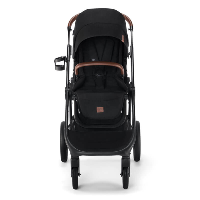 Poussette tout-terrain Everyday Noir avec nacelle Kinderkraft face