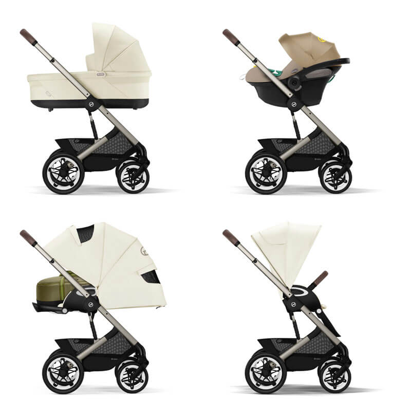 Poussette tout-terrain Talos S Lux 2 Taupe Seashell Beige Cybex utilisations