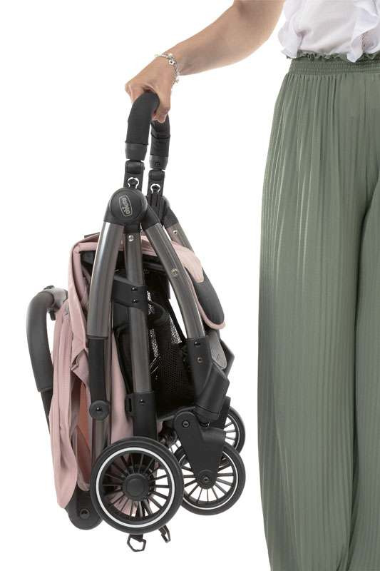 Poussette ultra-compacte Cheerio Blossom Chicco portée