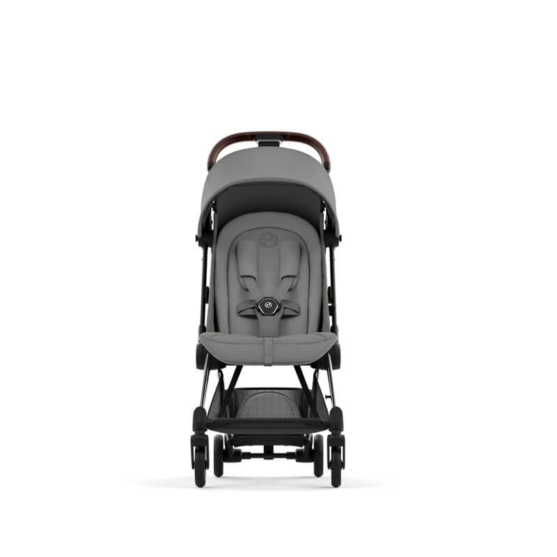 Poussette ultra-compacte Coya Chrome Dark Brown Mirage Grey Cybex face