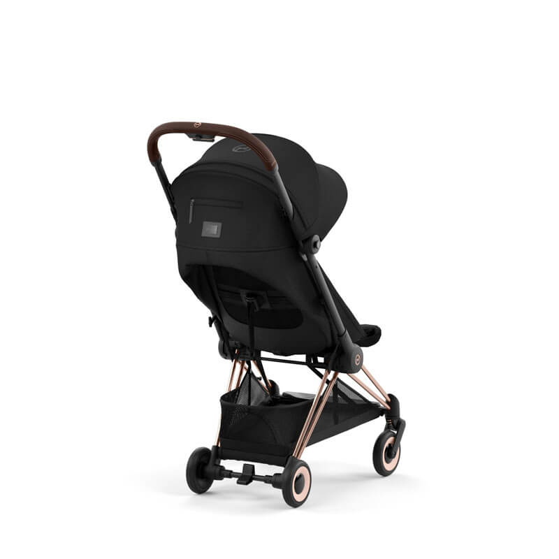 Poussette ultra-compacte Coya Rosegold Sepia Black Cybex dos