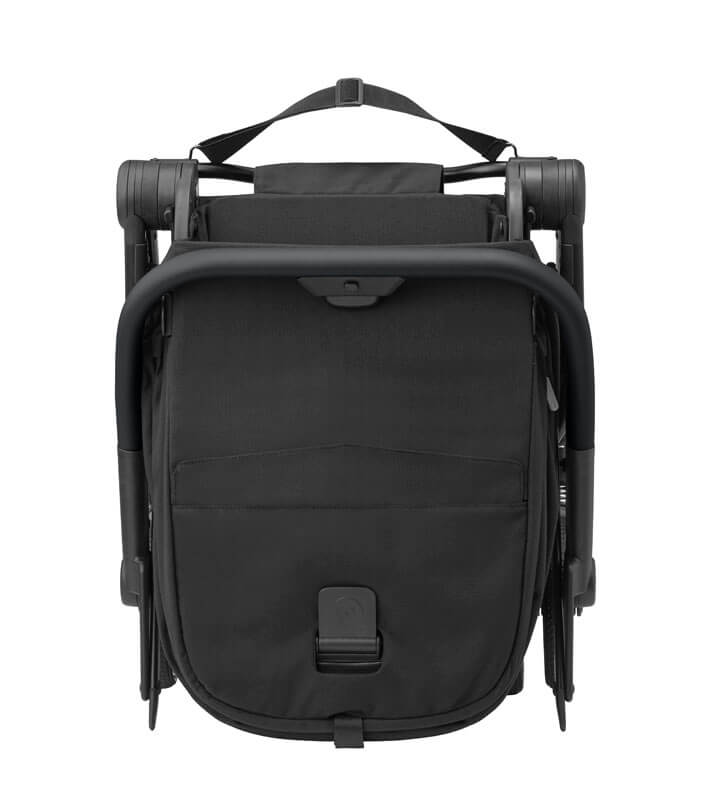 Pack duo poussette Leona 2 + siège-auto Pebble S Maxi Cosi pliee