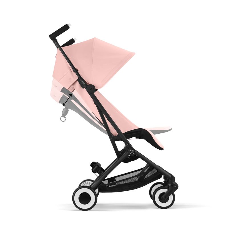 Poussette ultra-compacte Libelle BLK Candy Pink / Light Pink Cybex poussette inclinée