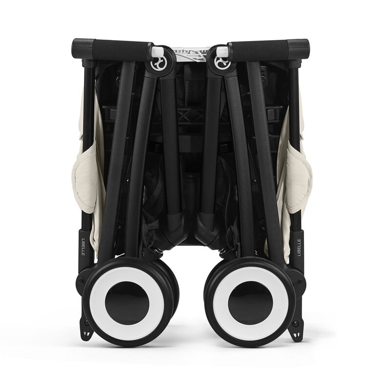 Poussette ultra-compacte libelle BLK Canvas White Cybex  poussette pliée