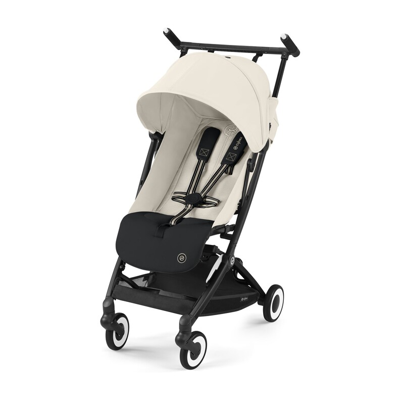 Poussette ultra-compacte libelle BLK Canvas White Cybex produit face