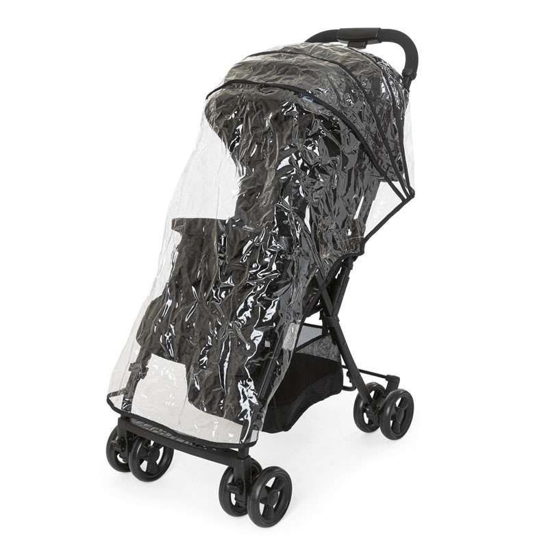 Poussette ultra-compacte Ohlala 3 Jet Black Chicco habillage de pluie