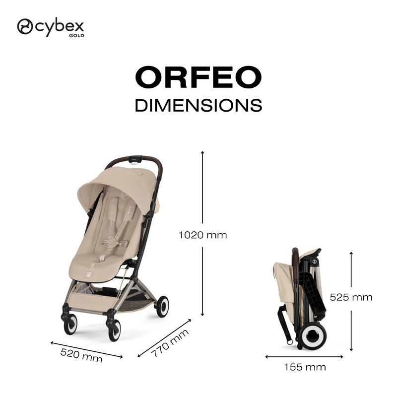 Poussette Ultra Compacte Orfeo 2026 Cybex dimensions