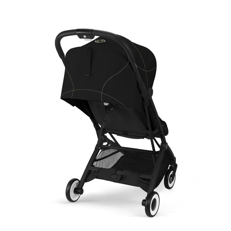 Poussette ultra-compacte Orfeo BLK Magic Black / Black 2025 Cybex arrière de la poussette