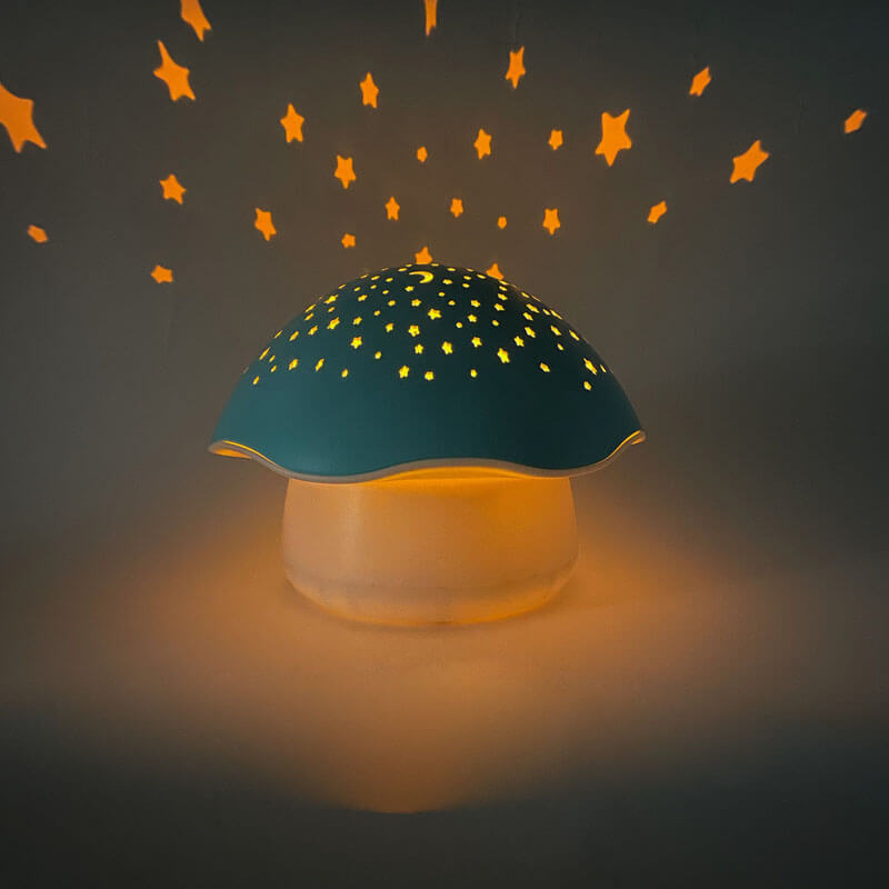 Projecteur d'étoiles Champignon Pabobo jaune