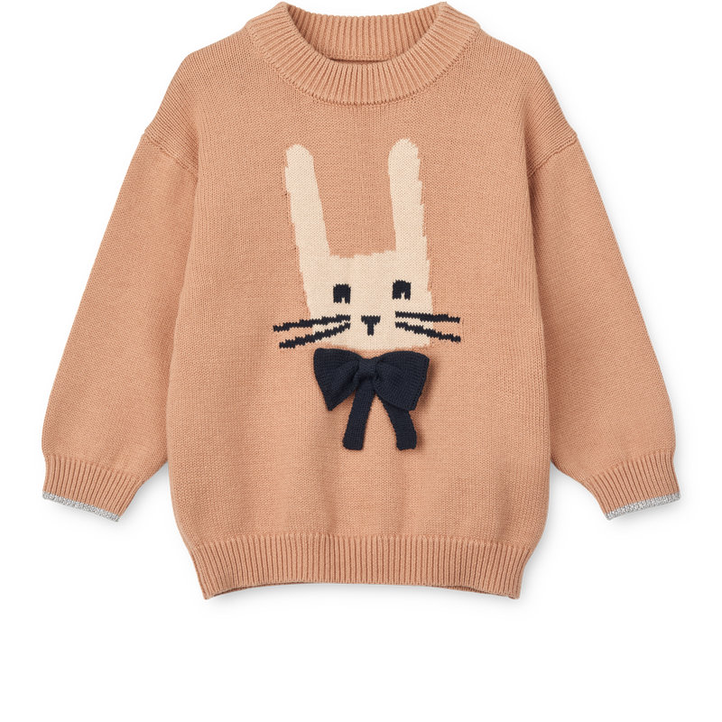 Pull brodé Orlane Lapin Taille 3/4 ans Liewood face 