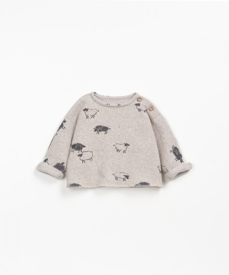 Pull jersey imprimé moutons So-So Ovelhas PLAY UP face