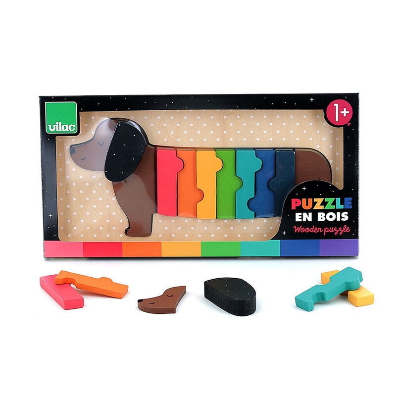 Puzzle / encastrement en volume chien Andy Westface VILAC Produit face