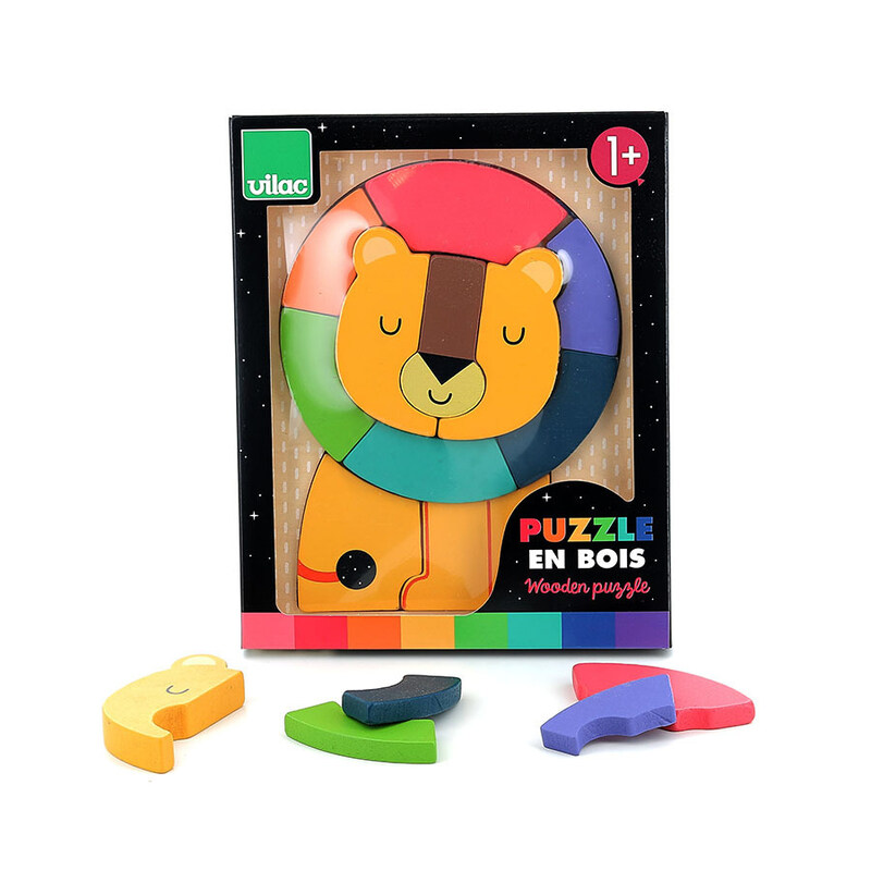 Puzzle / encastrement en volume lion Andy Westface VILAC Produit face