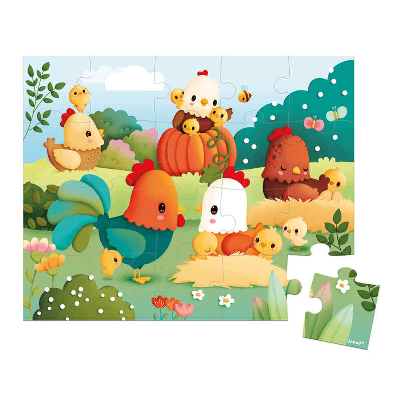 Puzzle Bienvenue A La Basse-Cour 20 pièces Janod puzzle