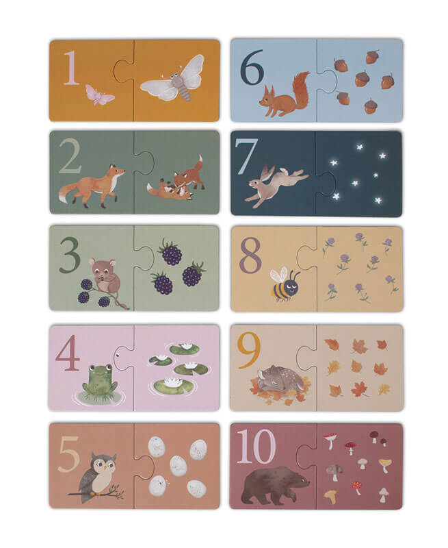 Puzzle de comptage Animaux nordiques Filibabba set