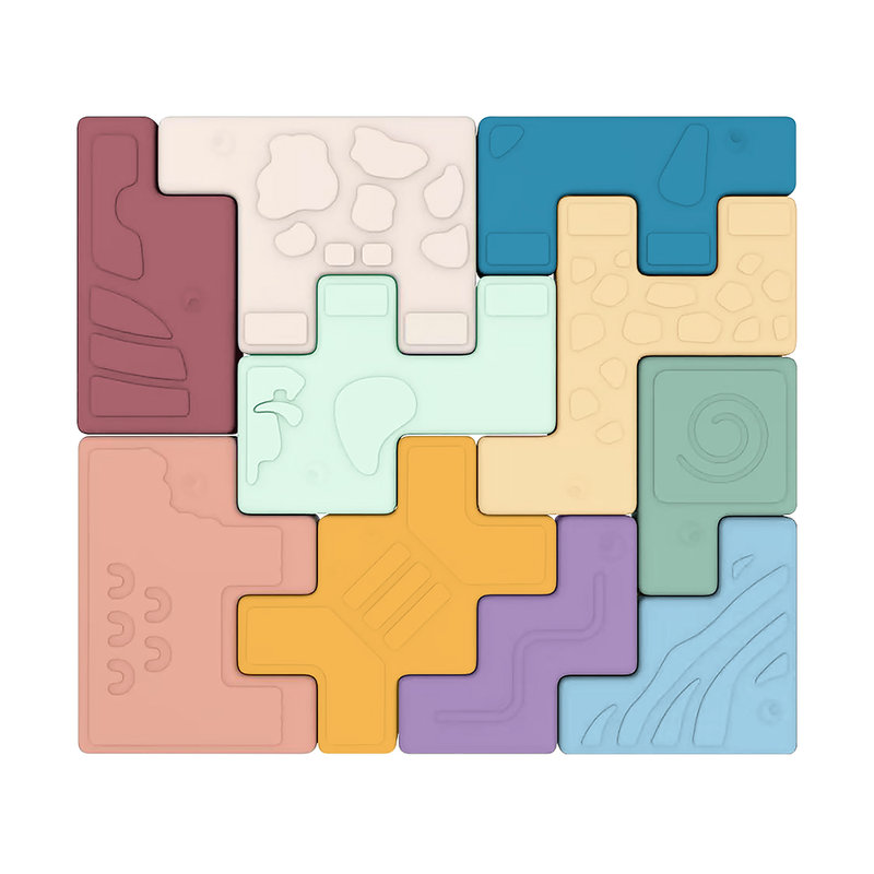 Puzzle en blocs souples animaux Miniland éléments