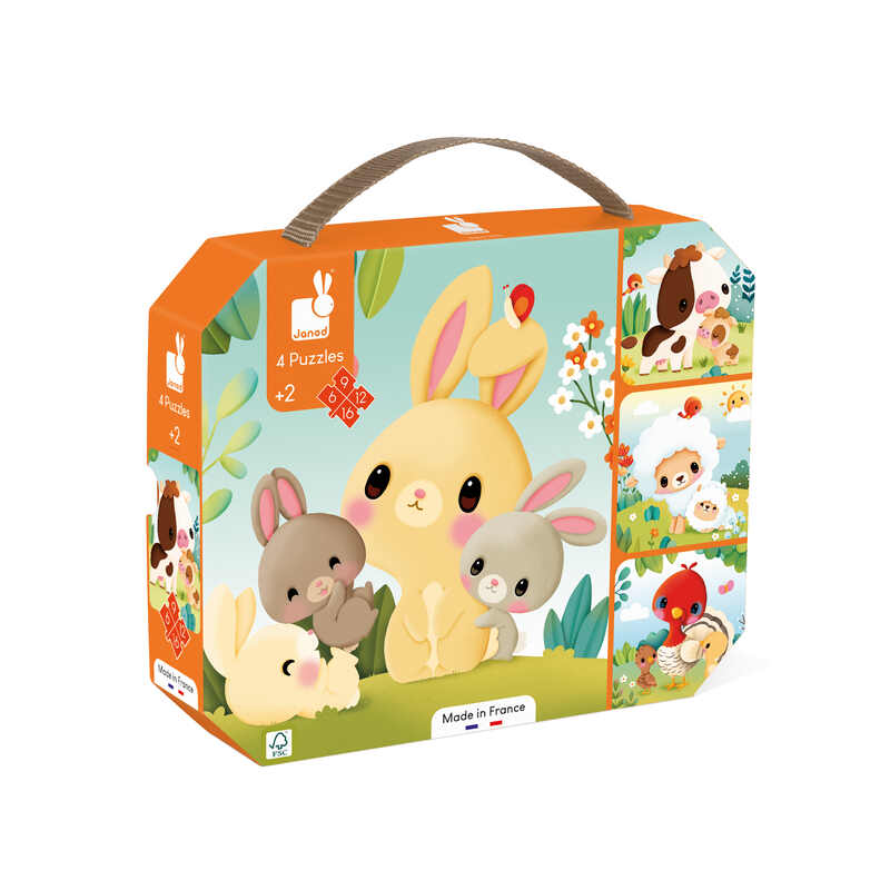 Puzzles Evolutifs Animaux Ferme Janod package