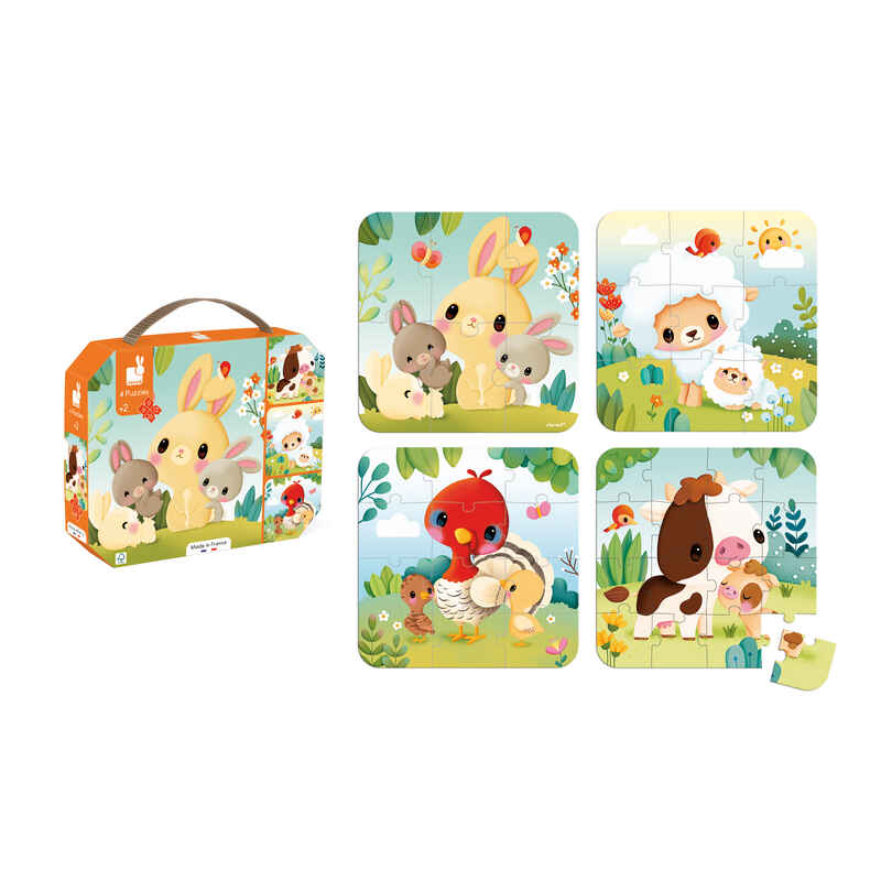Puzzles Evolutifs Animaux Ferme Janod produit face