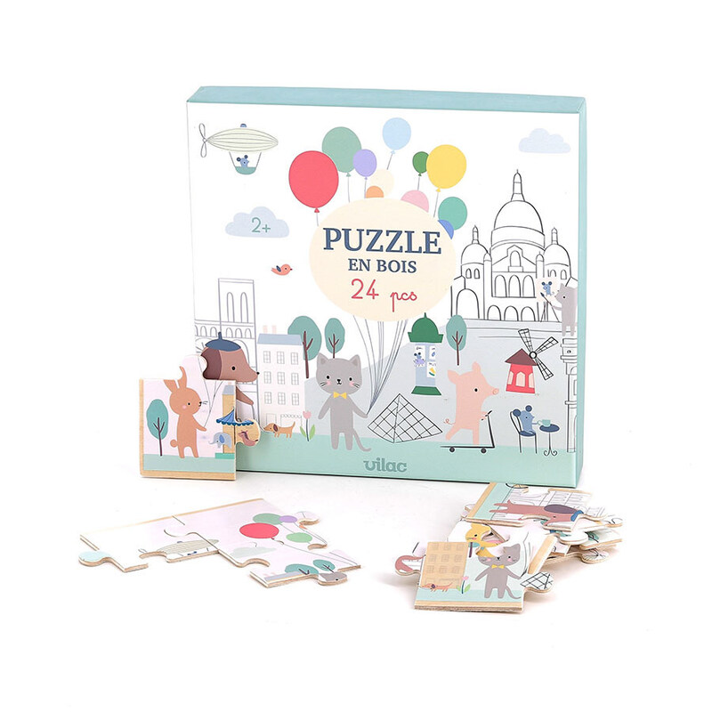 Puzzle panoramique 24 pièces Escapade à Paris Sarah Betz VILAC Produit face