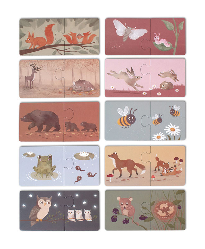 Puzzle pour parents et bébés Animaux nordiques Filibabba set