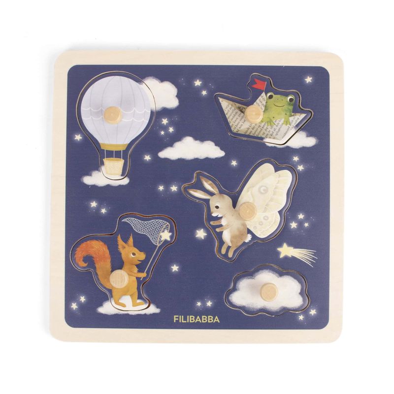 Puzzle sensoriel en bois Little Adventurers Filibabba produit