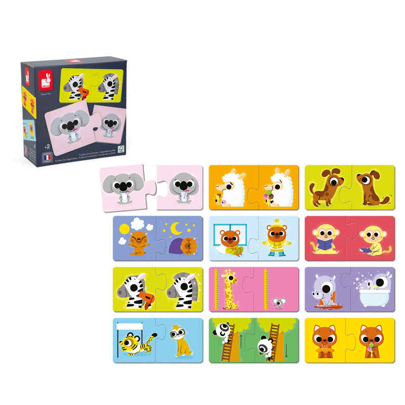 Puzzle Les Contraires Janod produit face