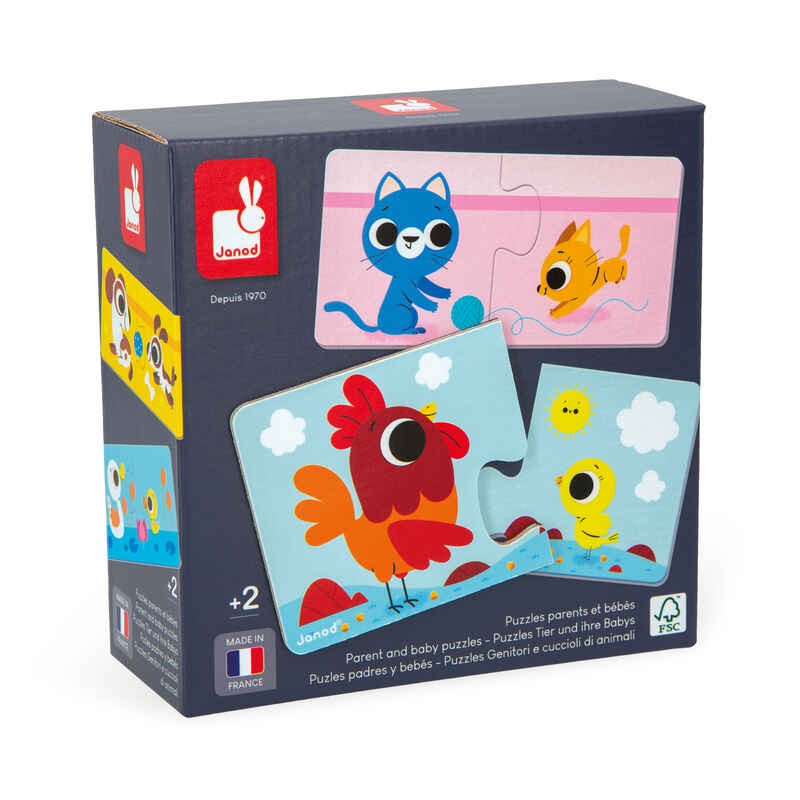 Puzzles Parents Et Bebes Animaux
Janod package