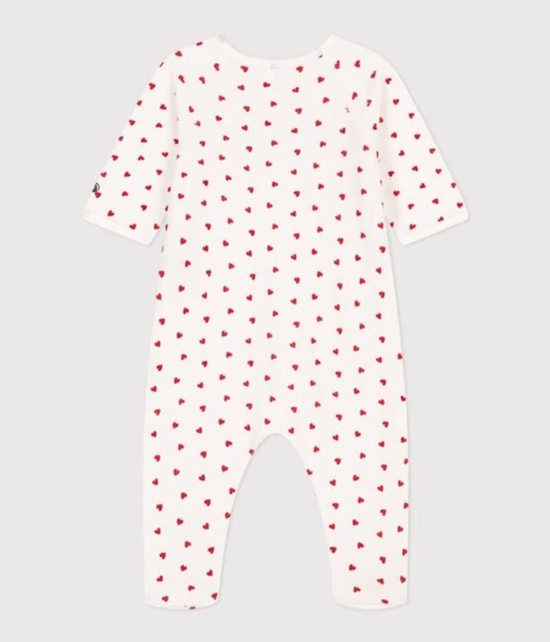 Pyjama bébé coeur en velours Marshmallow Terkuit Petit Bateau dos