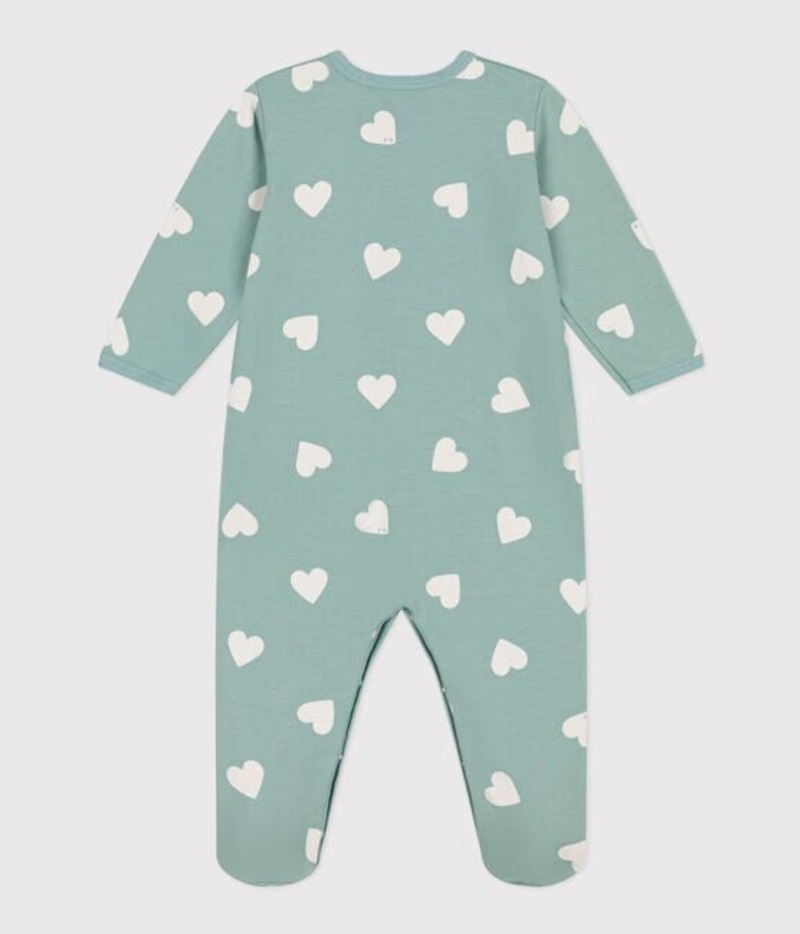 Pyjama bébé coeurs en molleton Paul Avalanche Petit Bateau dos