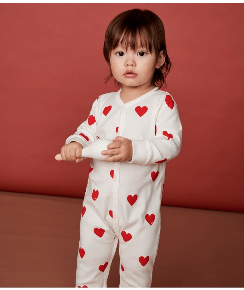 Pyjama Dors Bien Sans Pieds Coeurs Petit Bateau lifestyle