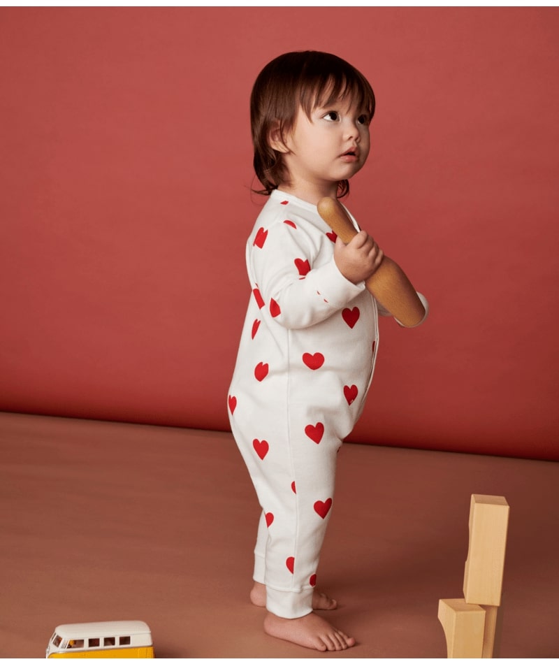 Pyjama Dors Bien Sans Pieds Coeurs Petit Bateau lifestyle3