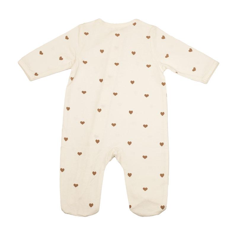 Pyjama en coton Zip Coeur Ecru / Moka Trois Kilos Sept produit