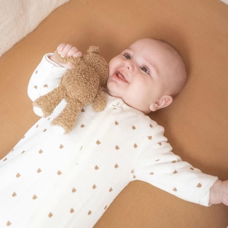 Pyjama en velours Zip Ourson Ecru / Moka TROIS KILOS SEPT9