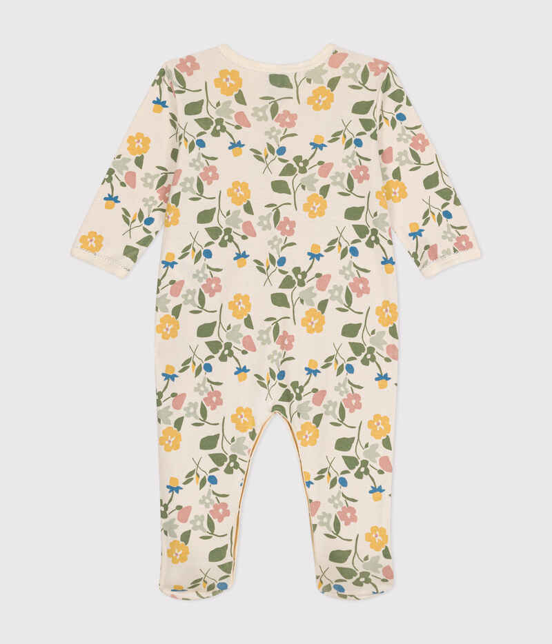 Pyjama imprimé fleurs en coton bébé Avalanche multicolor Petit Bateau dos