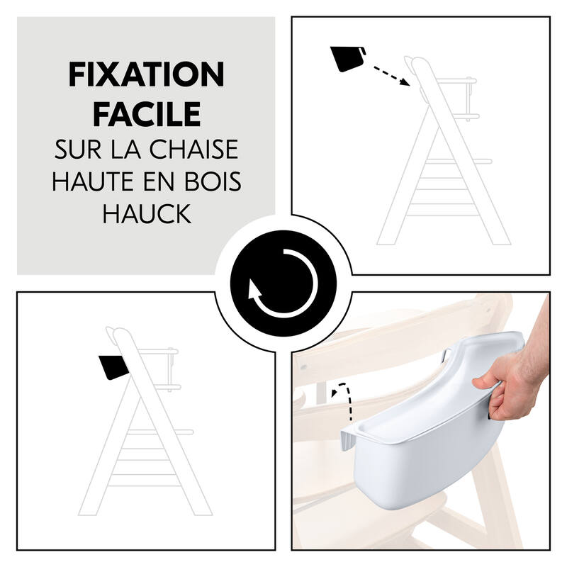 Rangement supplémentaire Highchair Box S White Hauck fixation