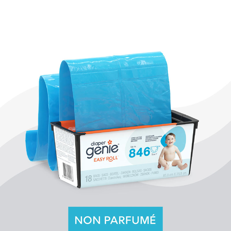 Recharge Easy roll 18 sacs pour poubelle Diaper Genie Platinum Diaper Genie produiit ouvert