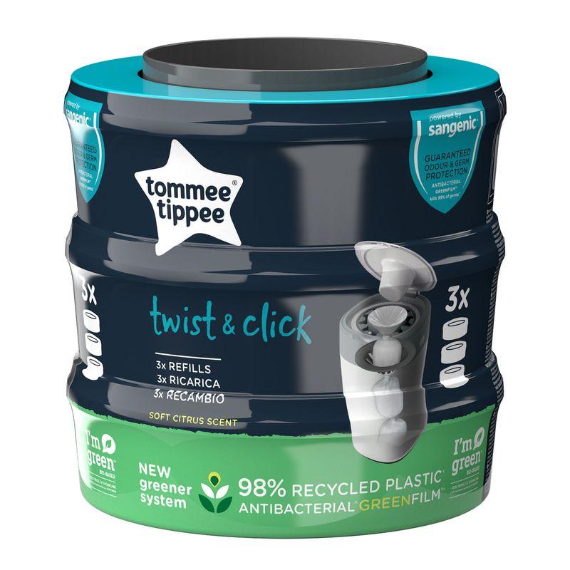 Recharges pour poubelles Twist & Click x3 TOMMEE TIPPEE packaging