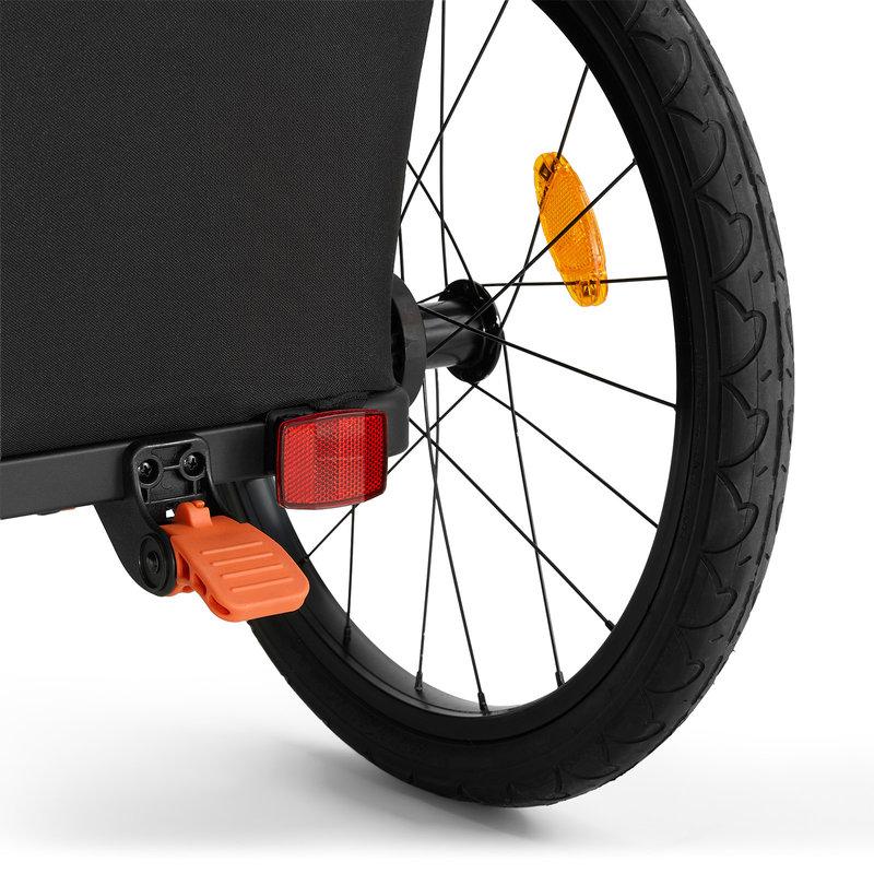 Remorque Vélo Enfant 2en1 Nava Walk Gris KINDERKRAFT roue
