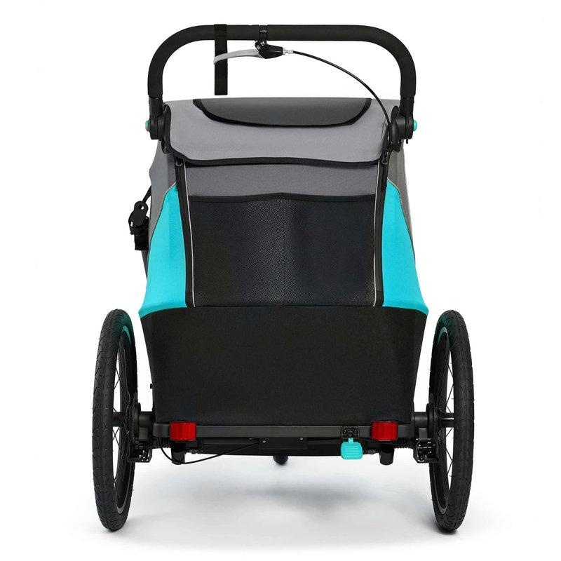 Remorque Vélo Enfant 3en1 Nava Bleu KINDERKRAFT arrière