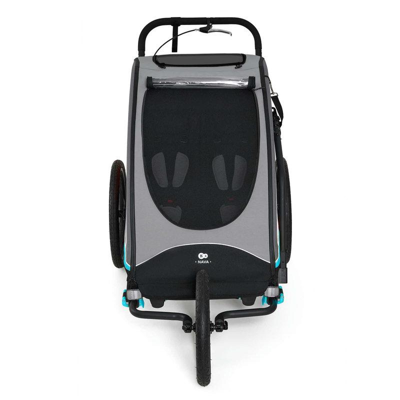 Remorque Vélo Enfant 3en1 Nava Bleu KINDERKRAFT face 2 poussette sportive