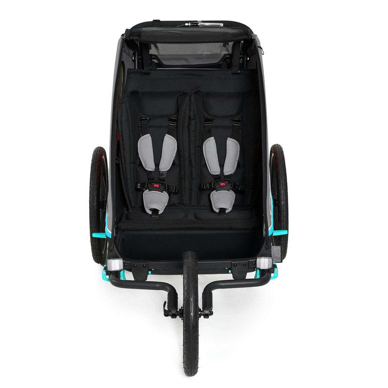 Remorque Vélo Enfant 3en1 Nava Bleu KINDERKRAFT face 1 poussette sportive