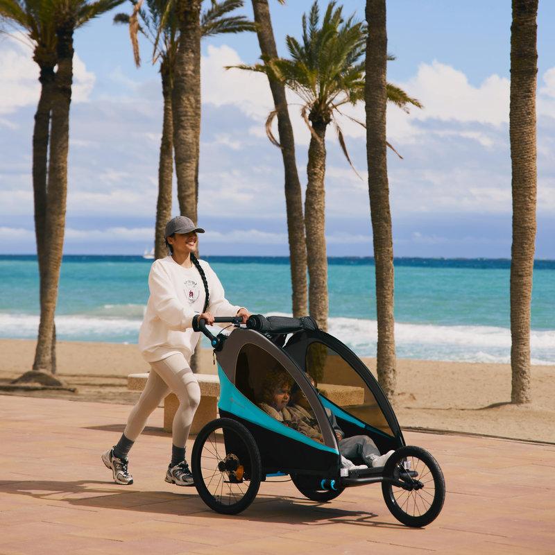 Remorque Vélo Enfant 3en1 Nava Bleu KINDERKRAFT lifestyle 1