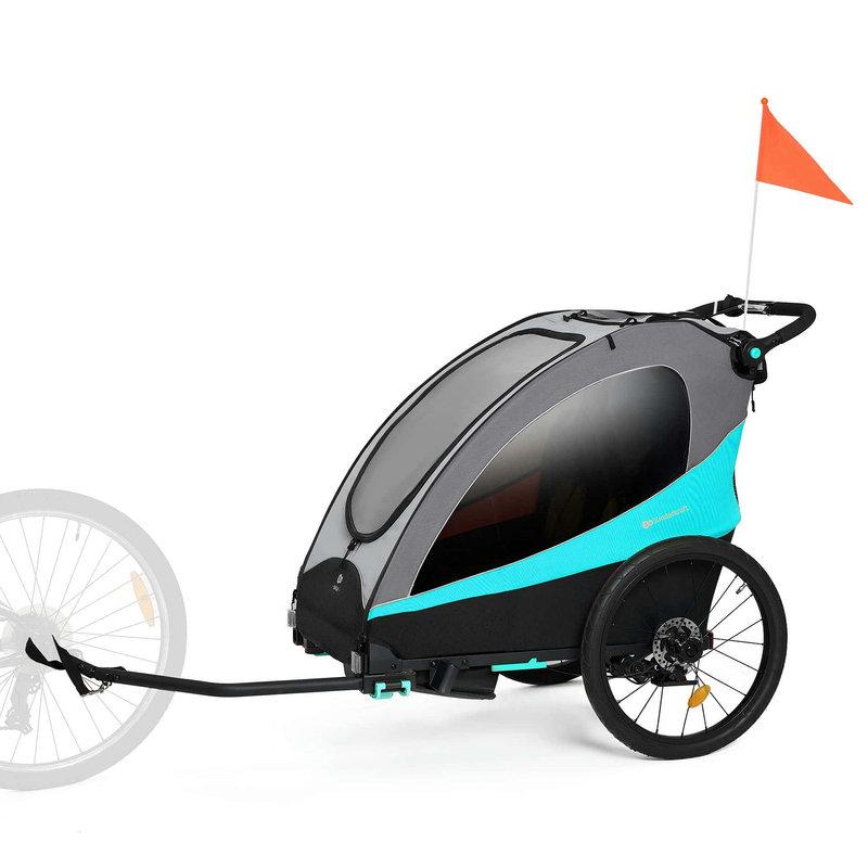 Remorque Vélo Enfant 3en1 Nava Bleu KINDERKRAFT remorque avec vélo