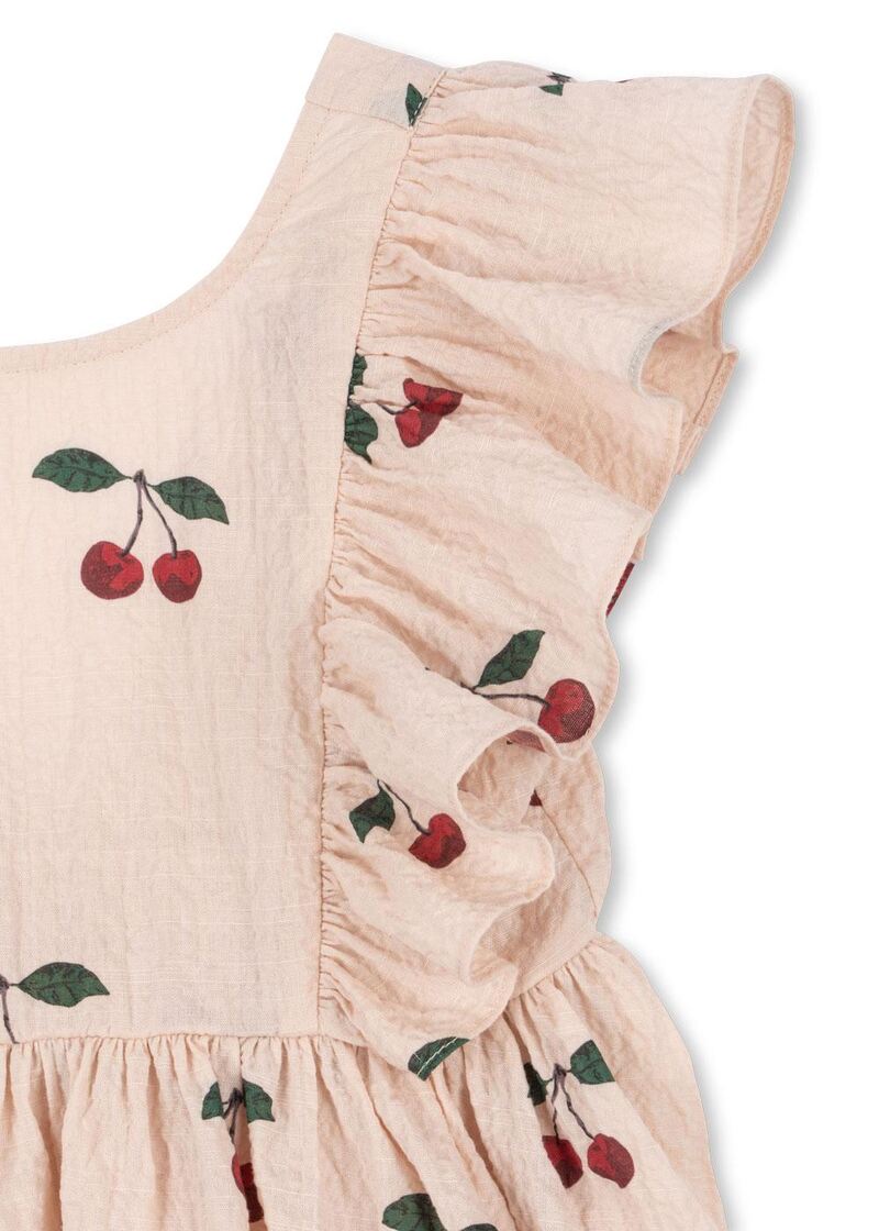 Robe à volants Elin Ma Grande Cerise 18m Konges manche